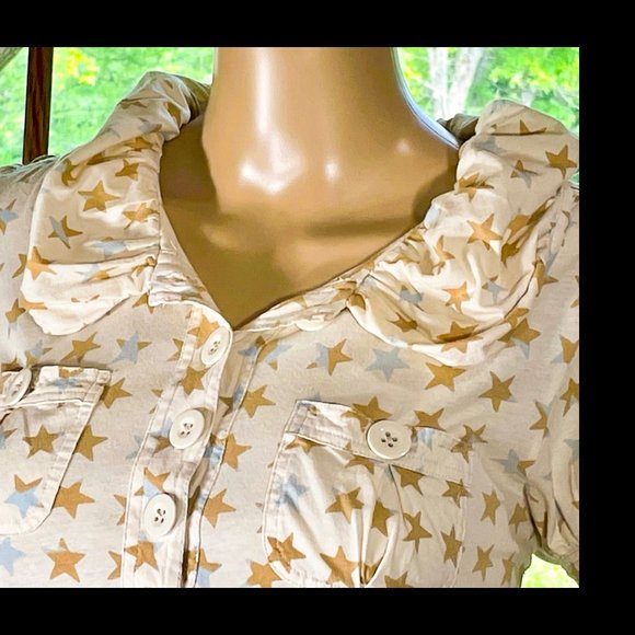 ▪️MARC JACOBS▪️Ruffle Collar Star Print Polo - Picture 3 of 6